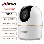 Camera Wifi Dahua 5.0MP DH-H5AE, Hình Ảnh Siêu Nét, Đàm Thoại 2 Chiều, Quay Quét 355°, Phát Hiện Chuyển Động, Báo Động Còi Hú, Hỗ Trợ Thẻ 256GB, Kết Nối LAN Và Wifi 2.4GHz