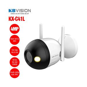 Camera Wifi Kbvision KX-C41L 4.0MP Full Color, hình ảnh siêu nét 2K, đàm thoại 2 chiều, phát hiện chuyển động thông minh, hồng ngoại 30m, chống nước IP67, cảnh báo chủ động bằng còi và đèn