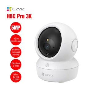 EZVIZ H6C Pro 5MP Pan & Tilt, Camera Wifi 3K (2880×1620) Quay Quét 340°/55°, Đàm Thoại 2 Chiều & Phát Hiện Chuyển Động Theo Dõi Hình Dáng, Gọi APP, Ban Đêm Có Màu